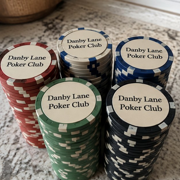 Custom poker chips — customer photo