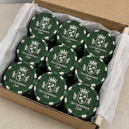 Customized poker chips for bars, breweries and venues