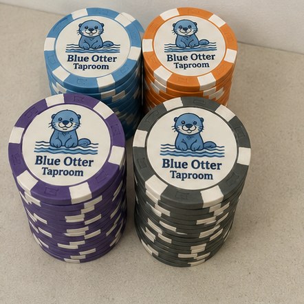 Customized poker chips for weddings and milestone events