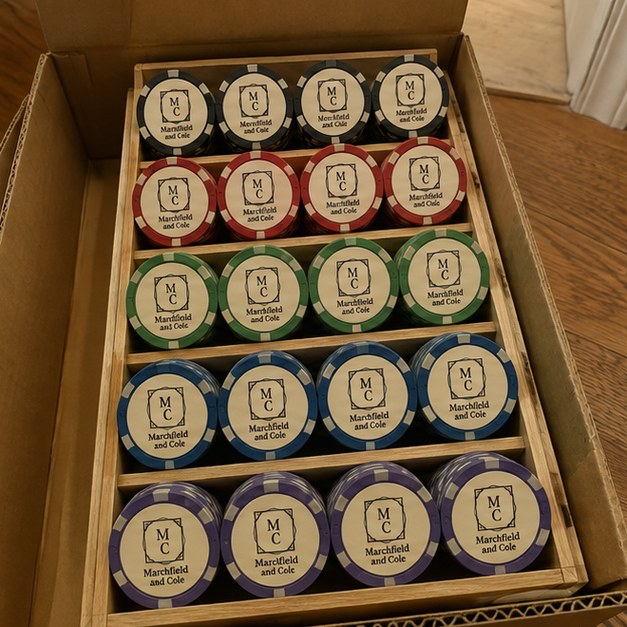 Personalized poker chips — customer photo