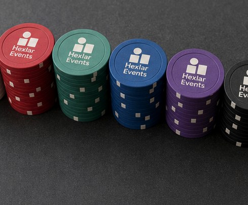 Promotional custom poker chips with company logo